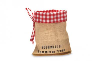 Kartoffelsack Jute / gebleicht 